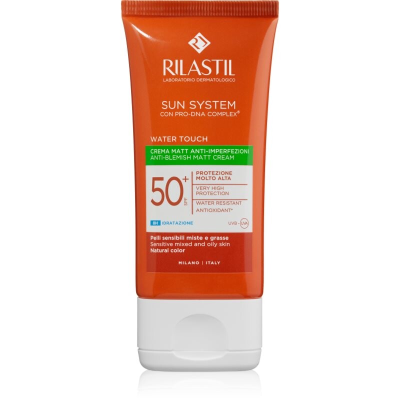 Rilastil Sun System Water Touch protective mattifying cream for oily skin with imperfections SPF 50+ 50 ml