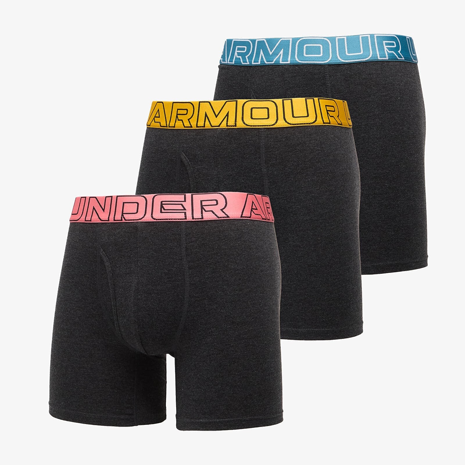 Under Armour Performance Cotton Solid 6in 3-Pack Black M