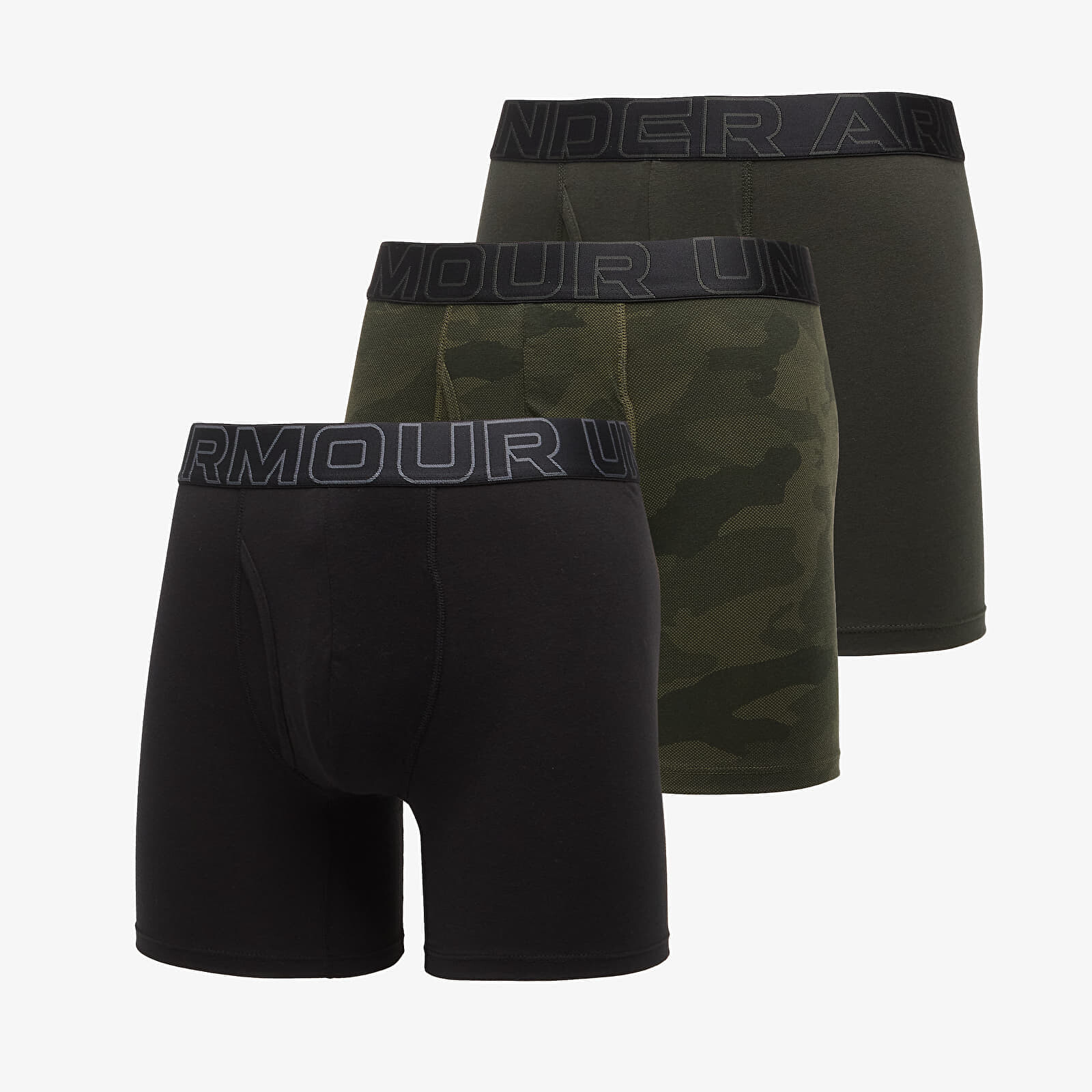 Under Armour Performance Cotton Print 6in 3-Pack Black M