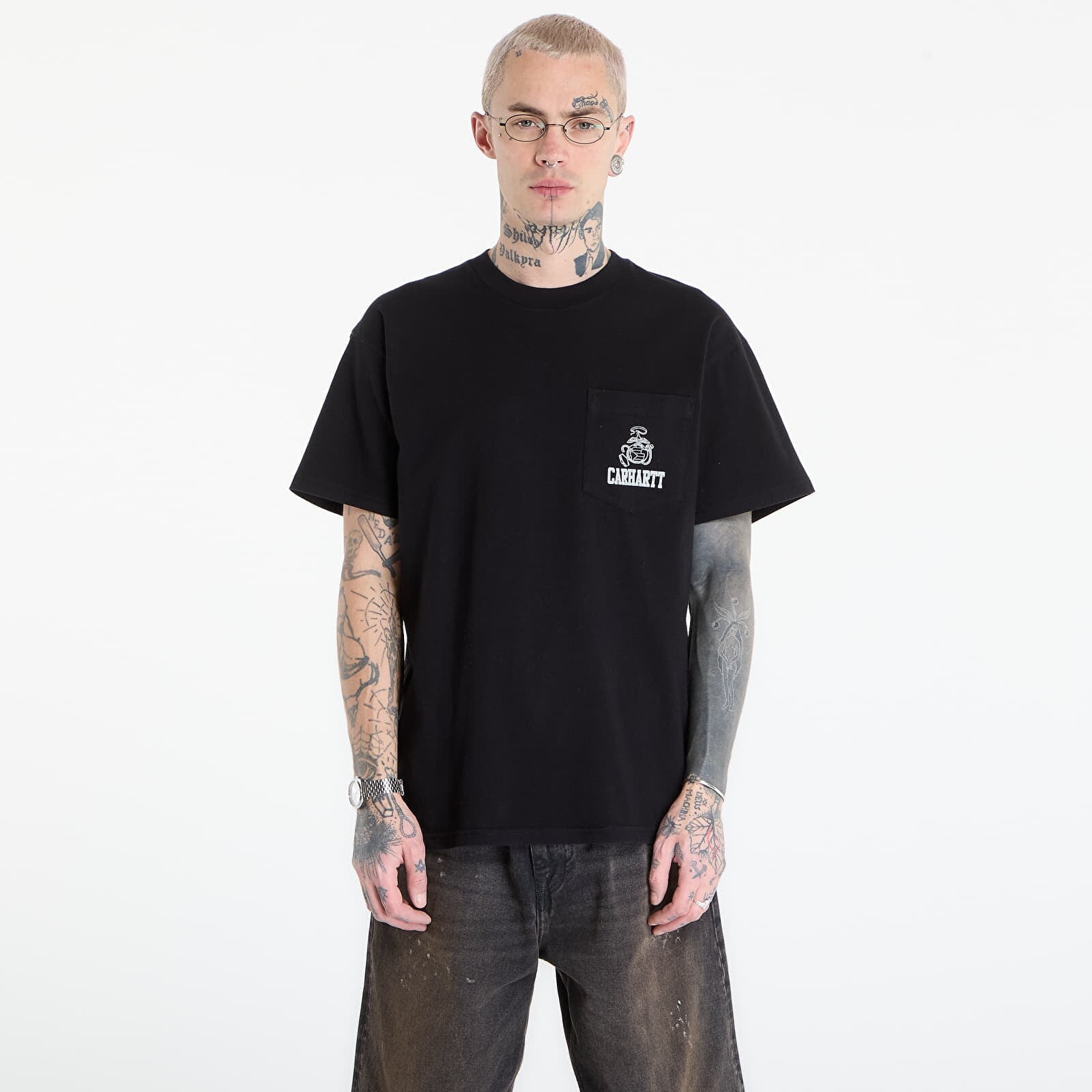 T-shirt Carhartt WIP S/S Pond Corps Pocket T-Shirt UNISEX Black M