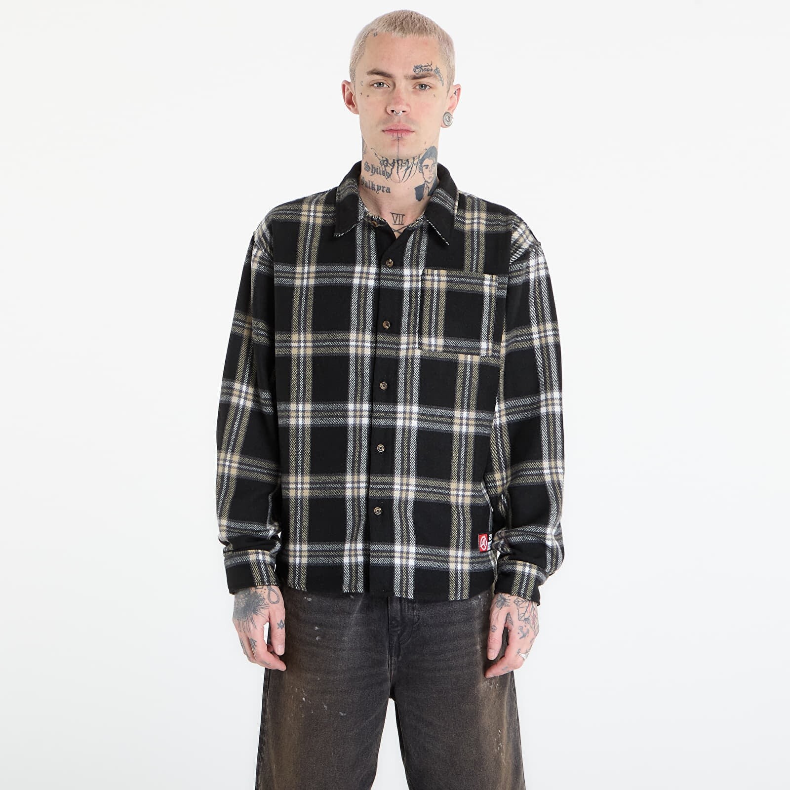 Shirt Jordan Flight Men's Flannel Shirt Black/ Pale Ivory XXL