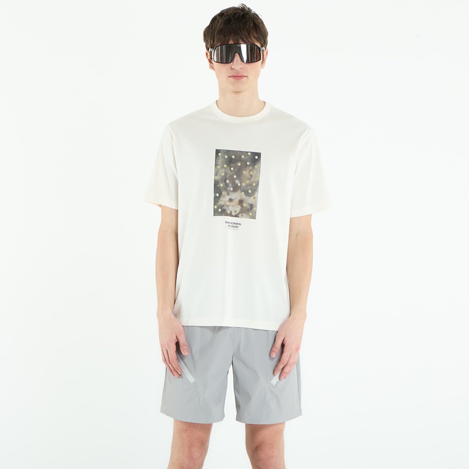 T-shirt Pas Normal Studios Off-Race Cotton Tech Graphic T-Shirt Off White M