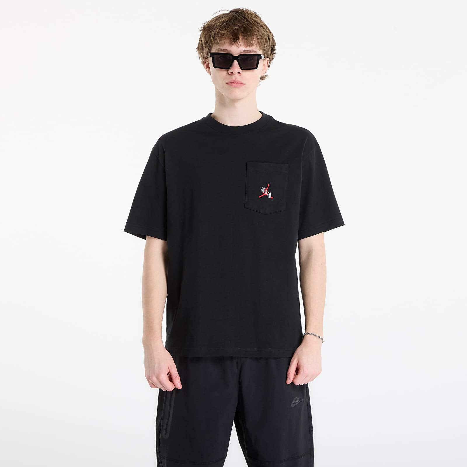 T-shirt Jordan Men's T-Shirt Black/ Gym Red XXXL