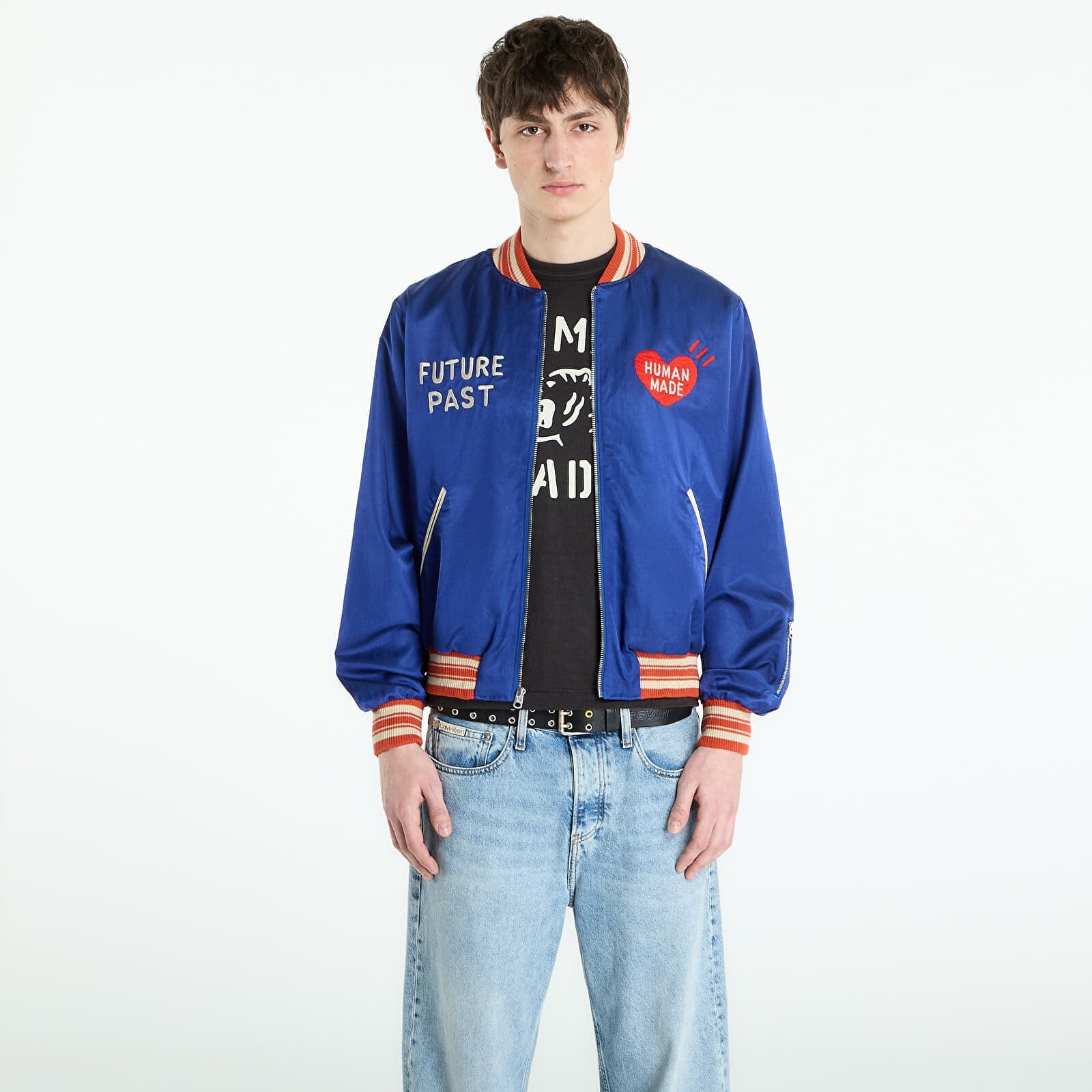 Jacket HUMAN MADE Satin Jacket UNISEX Blue L