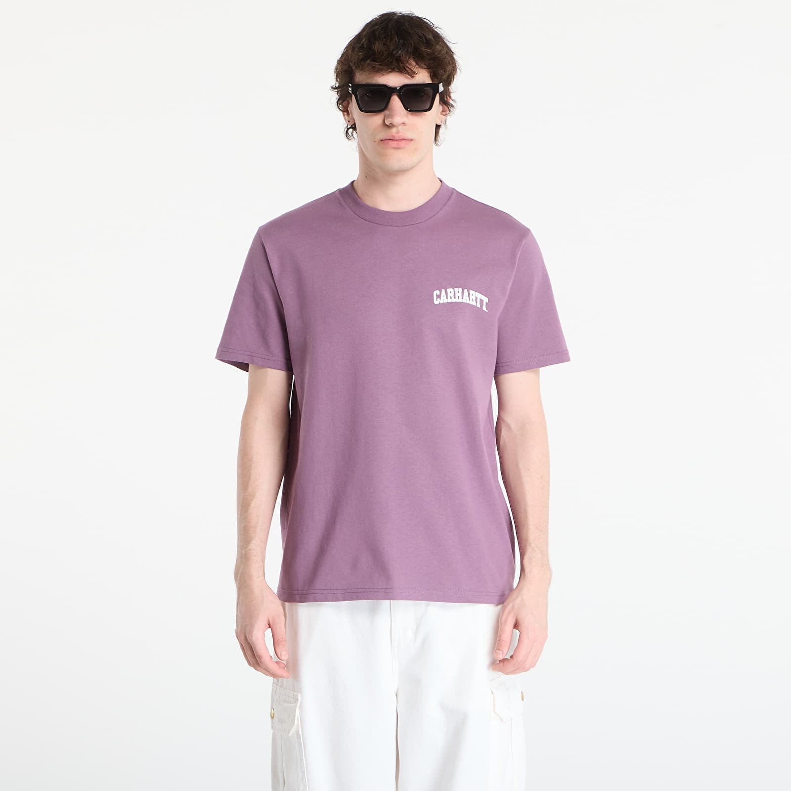 T-shirt Carhartt WIP S/S University Script T-Shirt UNISEX Phlox/ White S