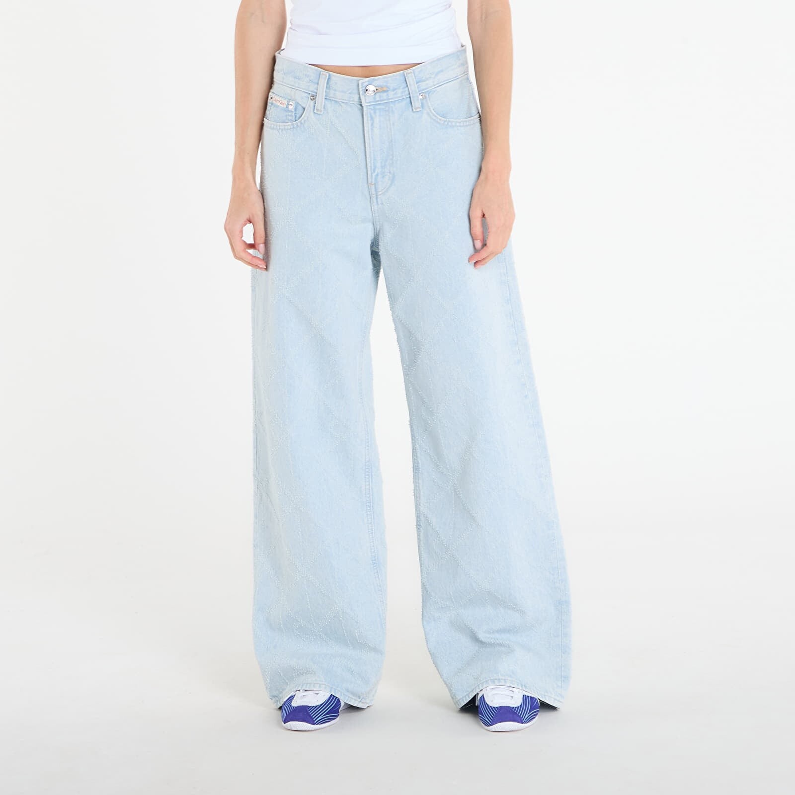 Pants Calvin Klein Jeans Low Rise Baggy Needle Jeans Blue XS/26