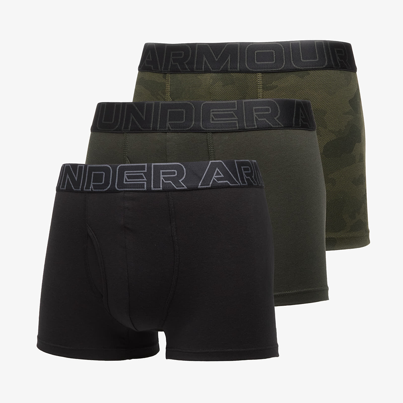 Under Armour Performance Cotton Print 3in 3-Pack Black S