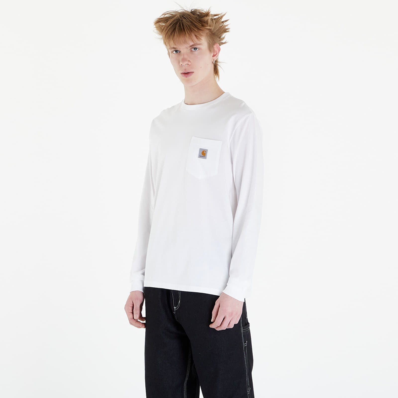 T-shirt Carhartt WIP Long Sleeve Pocket T-Shirt UNISEX White XL