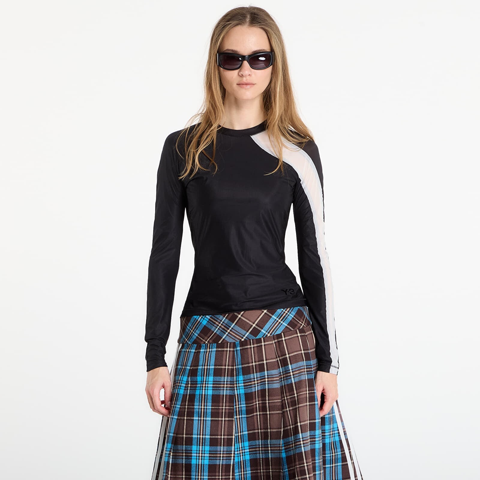 T-shirt Y-3 Mesh Fitted Long-Sleeve Top Long-Sleeve Top Black M