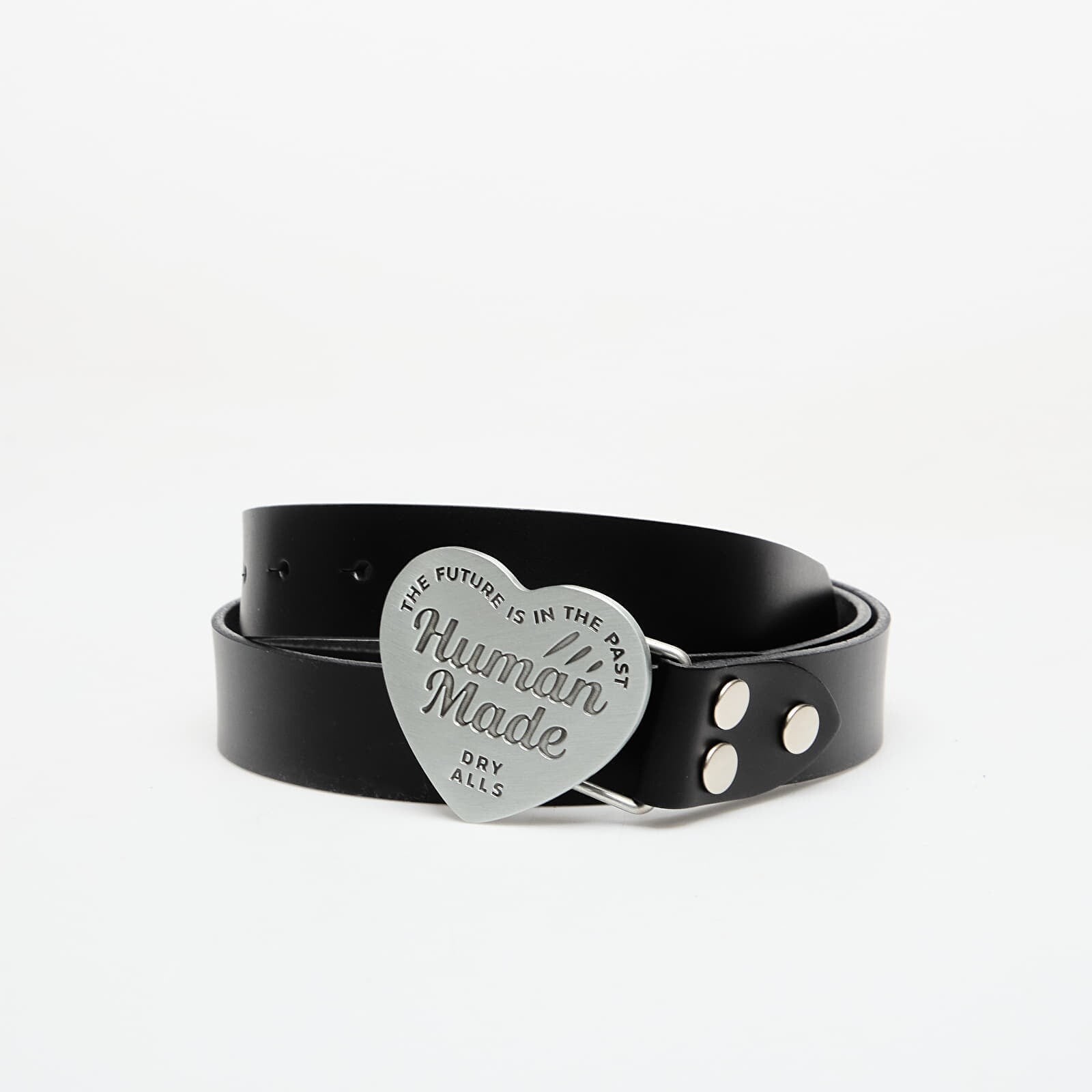 HUMAN MADE Leather Buckle Belt Silver L