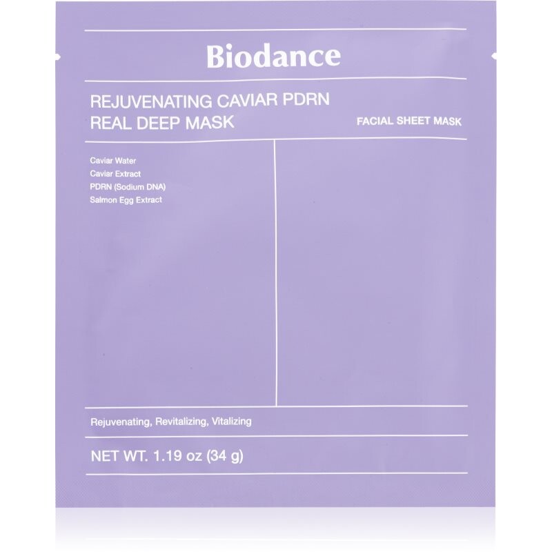 Biodance Rejuvenating Caviar PDRN Real Deep Mask revitalising mask to restore the skin barrier 34 g