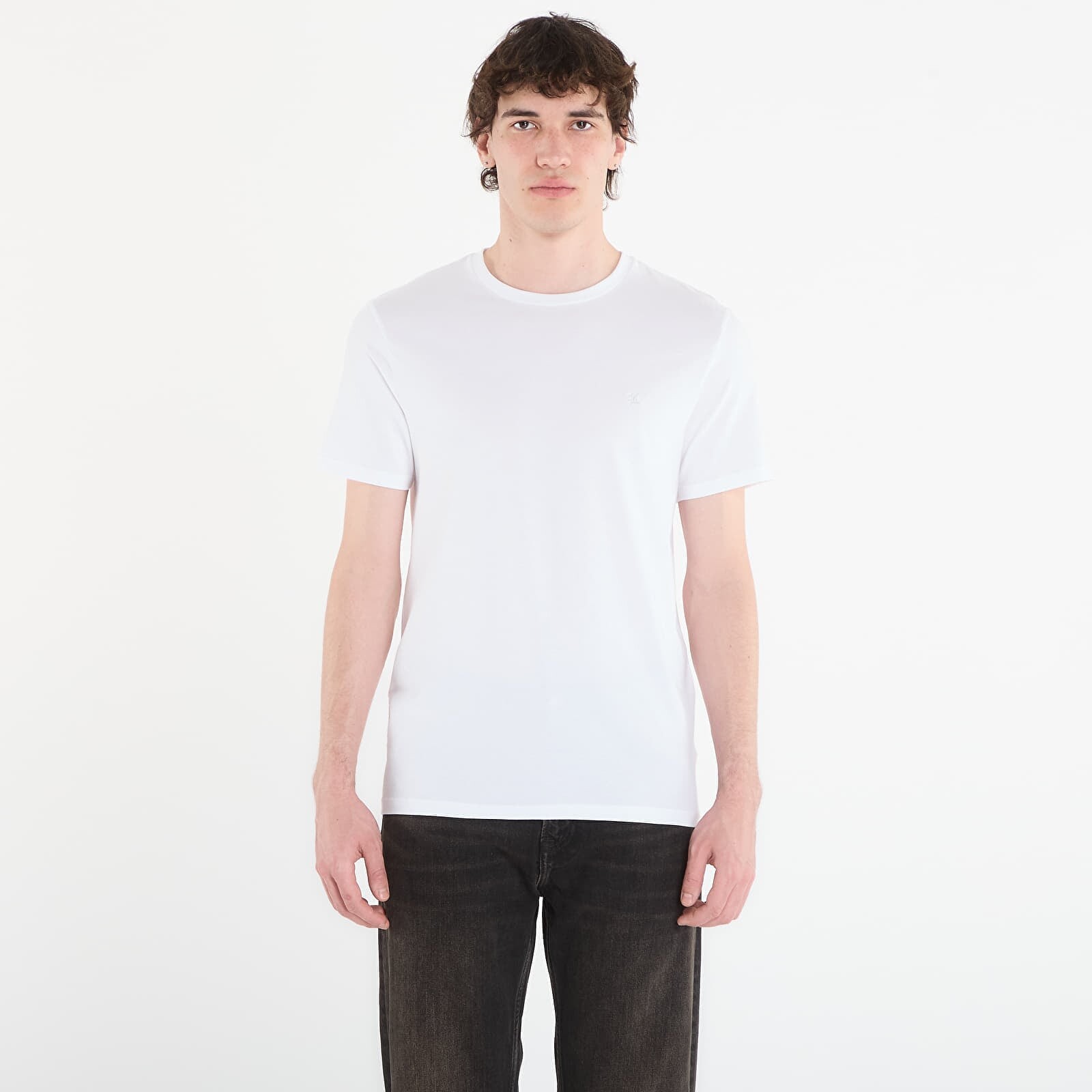 T-shirt Calvin Klein Ss Slim Stretch Cotton Crewneck Tee Bright White L