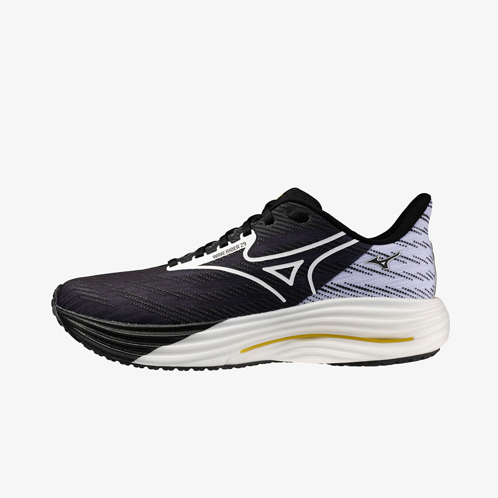 Sneakers Mizuno Wave Rider 29 (U) Black/ White/ Gold UK 14