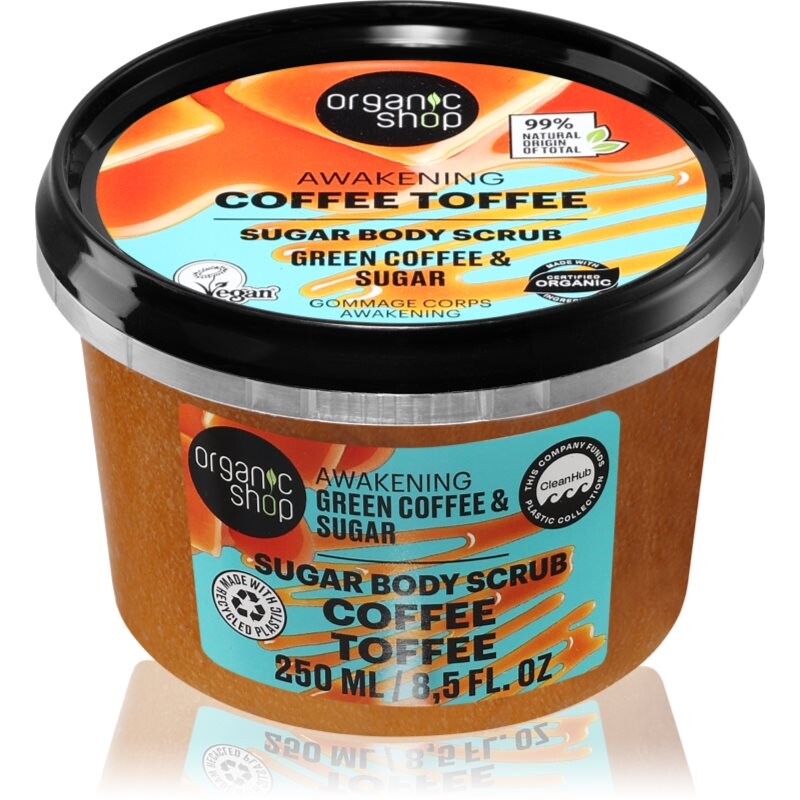 Organic Shop Coffee Toffee body scrub with invigorating effects 250 ml