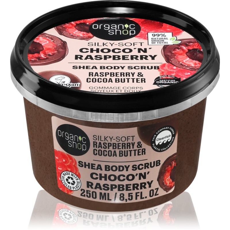 Organic Shop Choco'n'Raspberry gentle body scrub with shea butter 250 ml