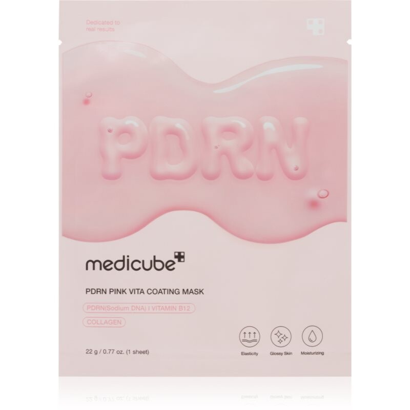medicube PDRN Pink Vita Coating Mask anti-wrinkle sheet mask with brightening effect 22 g