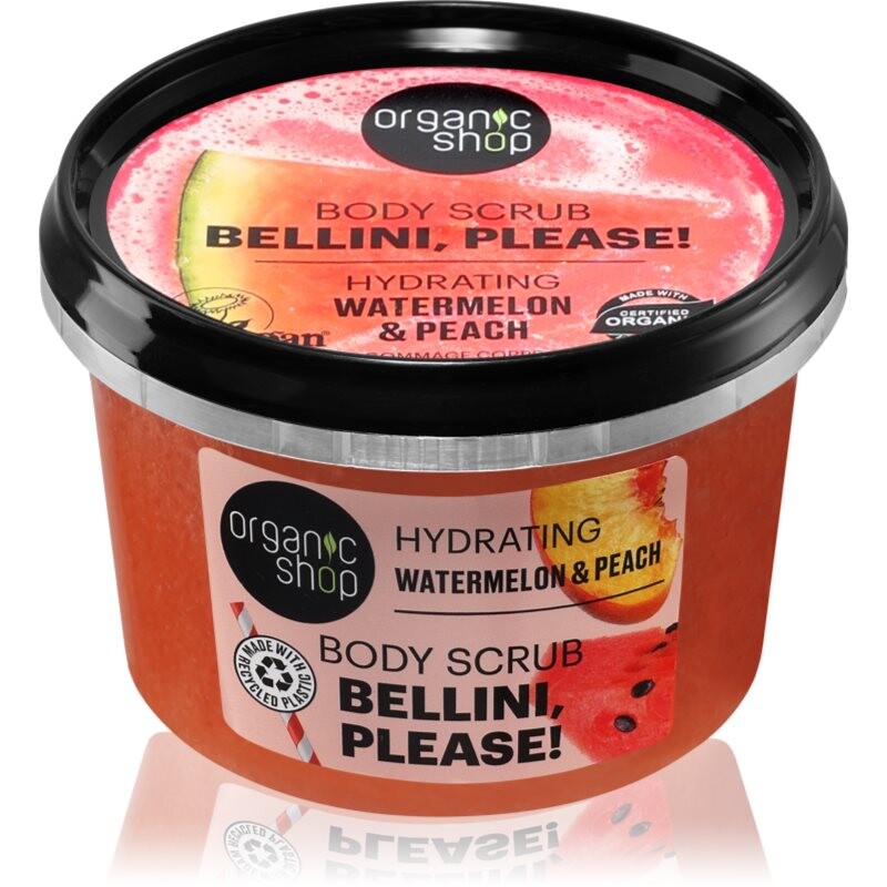 Organic Shop Bellini, please! moisturising body scrub fragrance watermelon & peach 250 ml