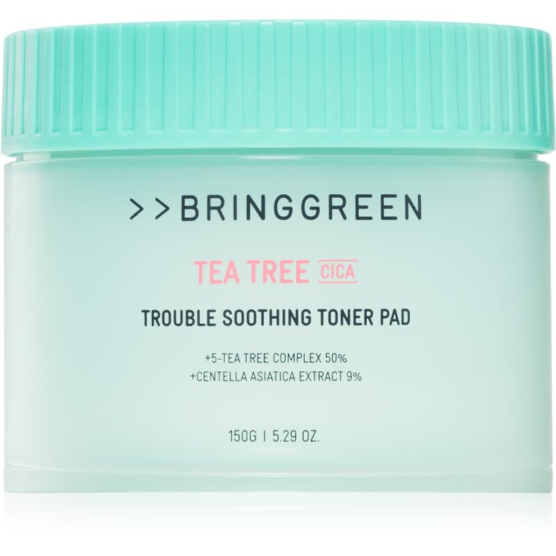 BRINGGREEN Tea Tree Cica Trouble Soothing Toner Pad toner pads with soothing effect 90 pc
