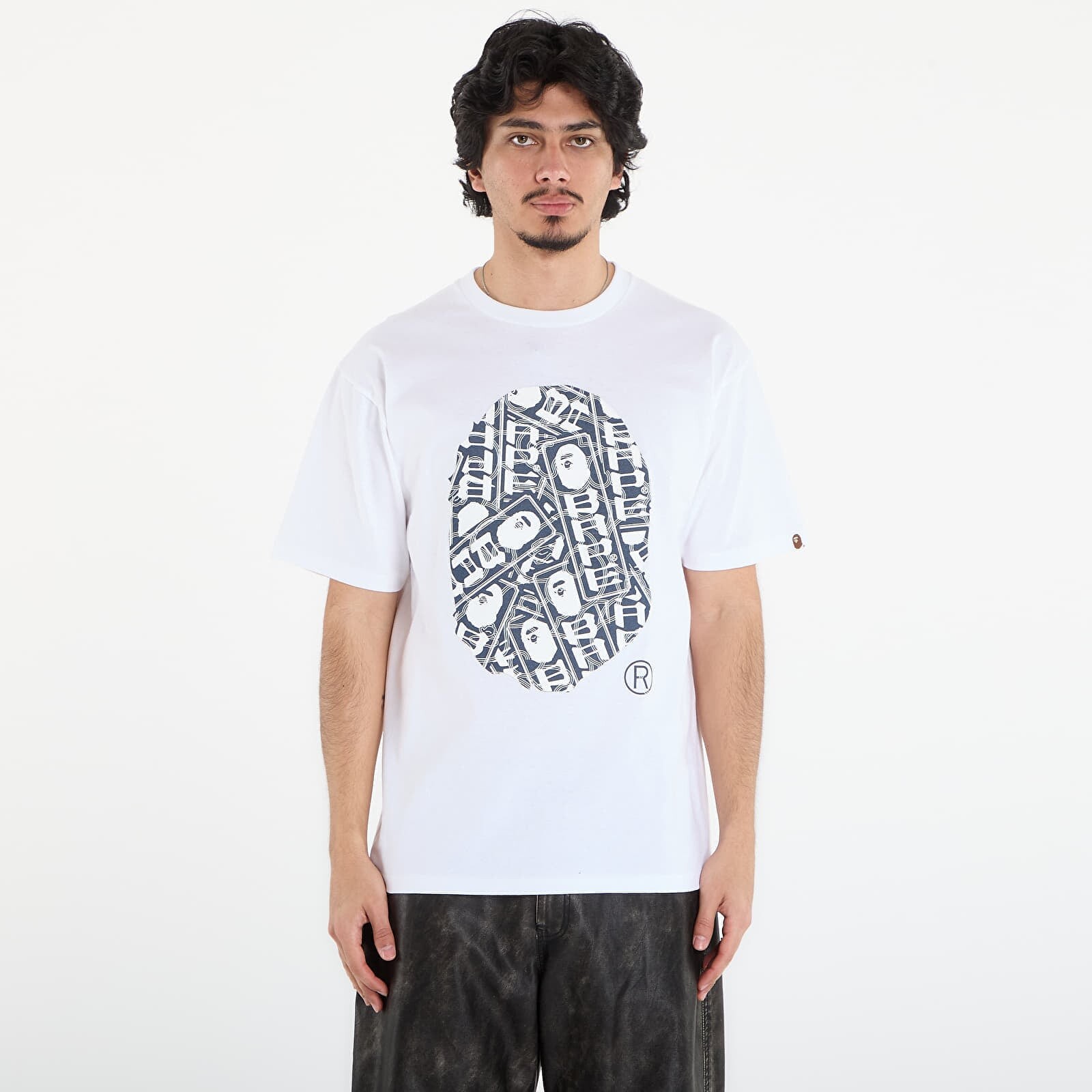 T-shirt A BATHING APE Japanese Cloud Camo Label Tee UNISEX White L