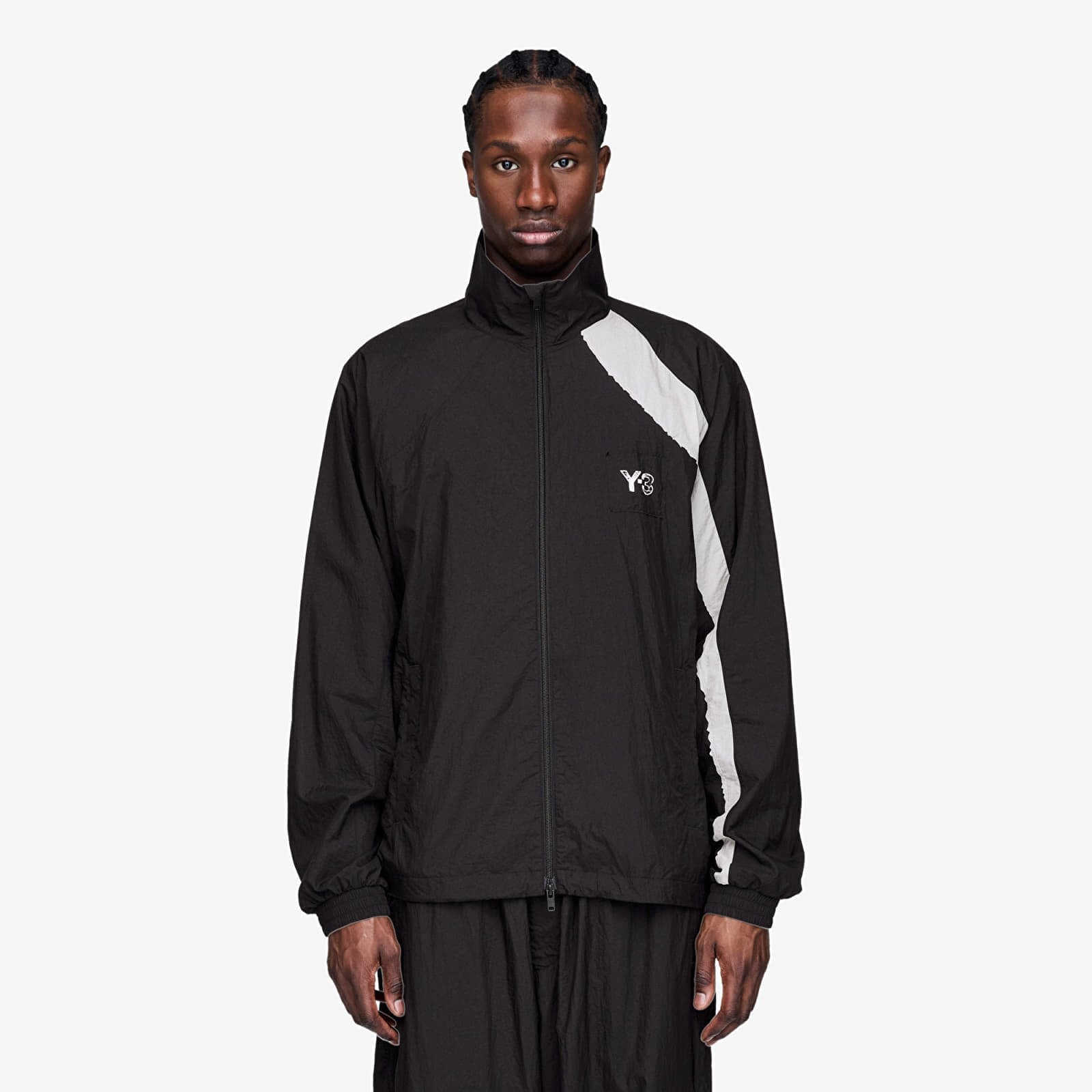 Jacket Y-3 Raw Edge 3 Stripes Nylon Shell Jacket Black M
