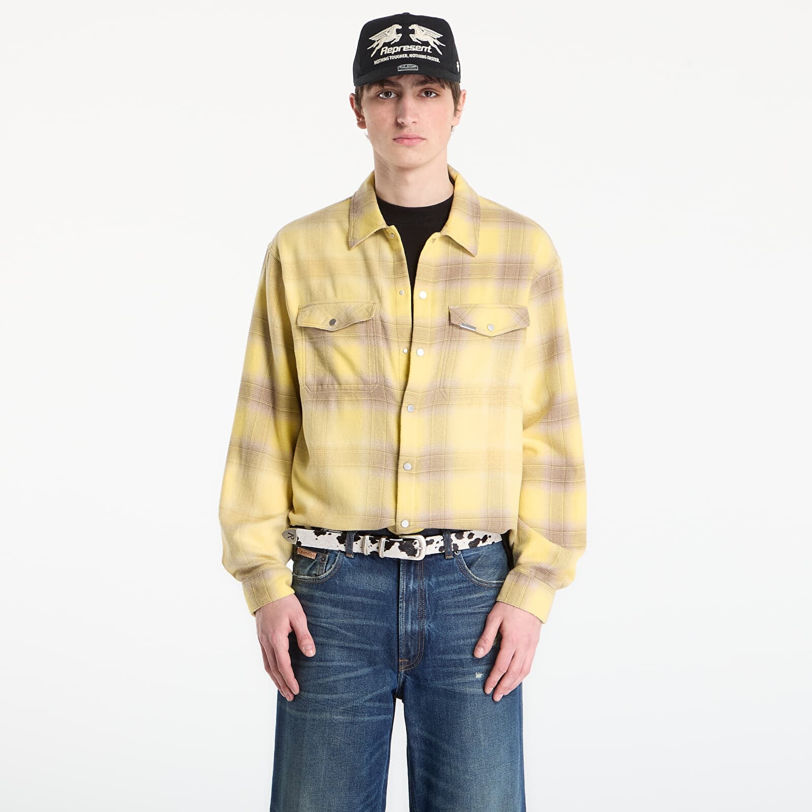 Shirt REPRESENT Vintage Flannel UNISEX Creamed Corn XL