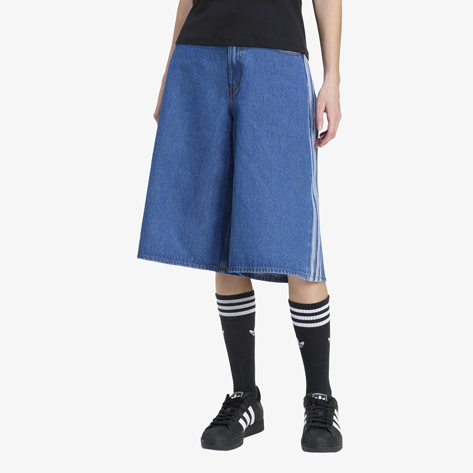 Shorts adidas Firebird Jorts Denim Medium Vintage Denim 40