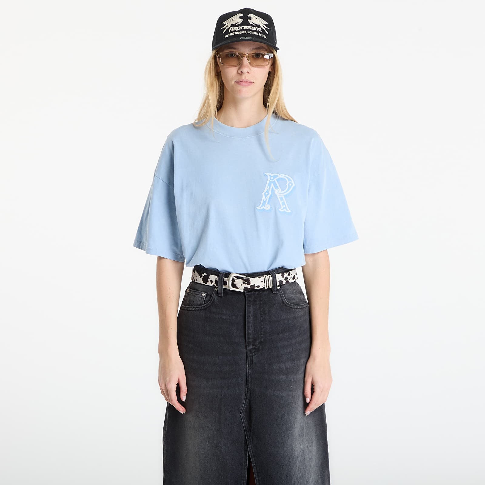 T-shirt REPRESENT Western Initial T-Shirt UNISEX Mountain Bluebird M