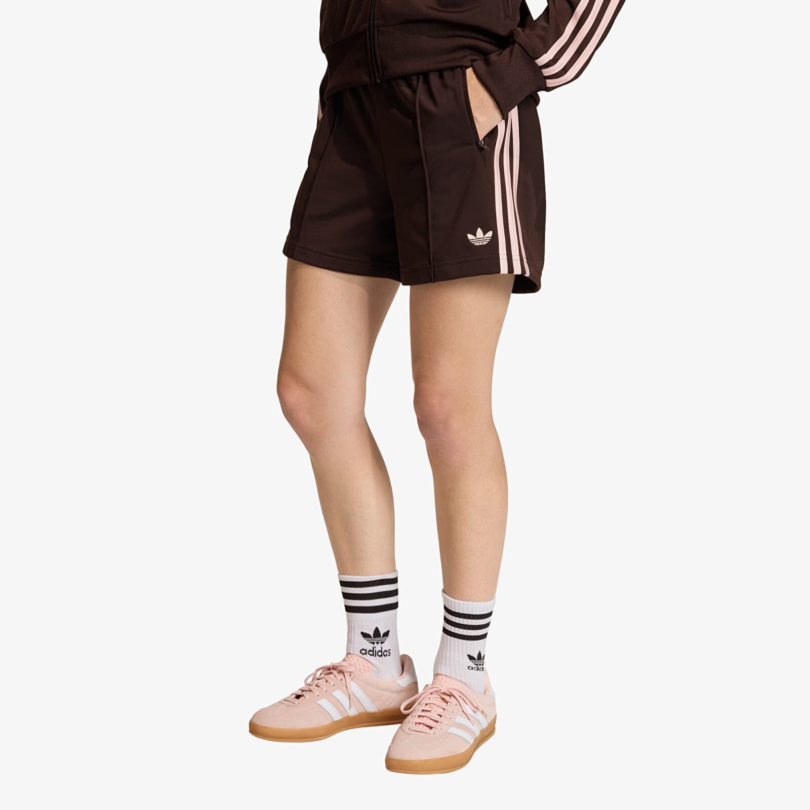 Shorts adidas Firebird Classic Shorts Aurora Coffee/ Sandy Pink M