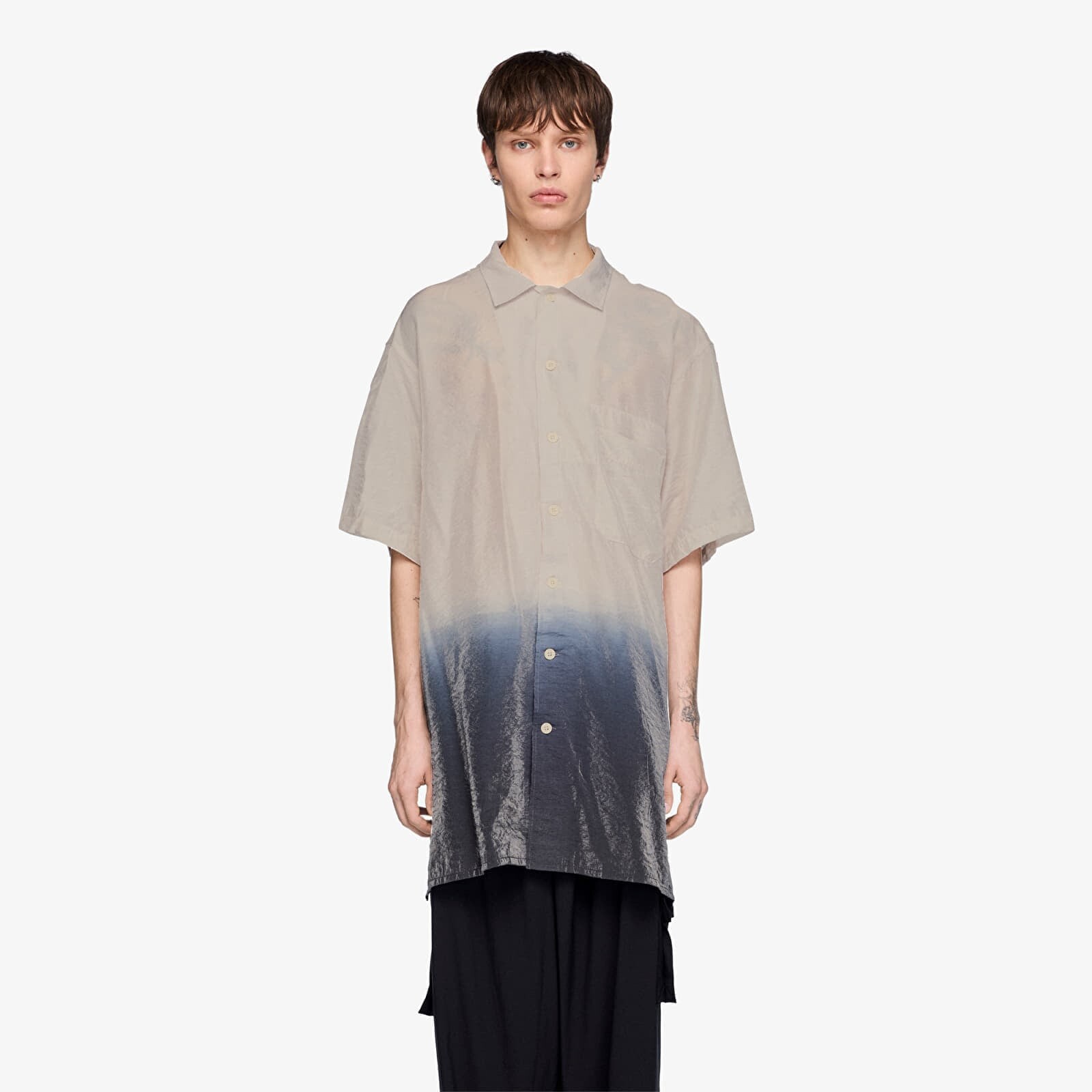 Shirt Y-3 Dip Dye Short Sleeve Long Shirt Alumina M