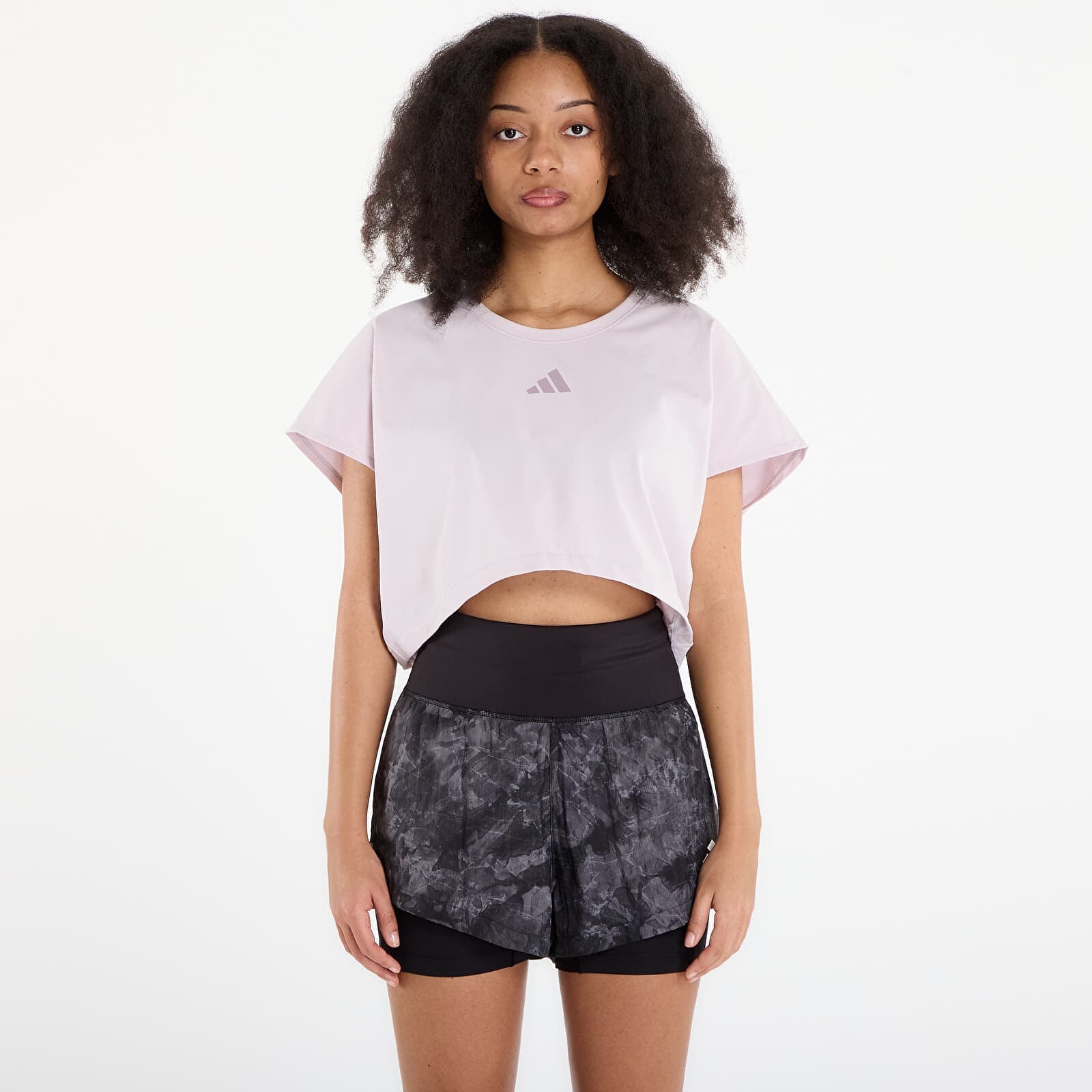 T-shirt adidas Primelift Workout Cropped Boxy 3-Stripes Tank Ice Purple L
