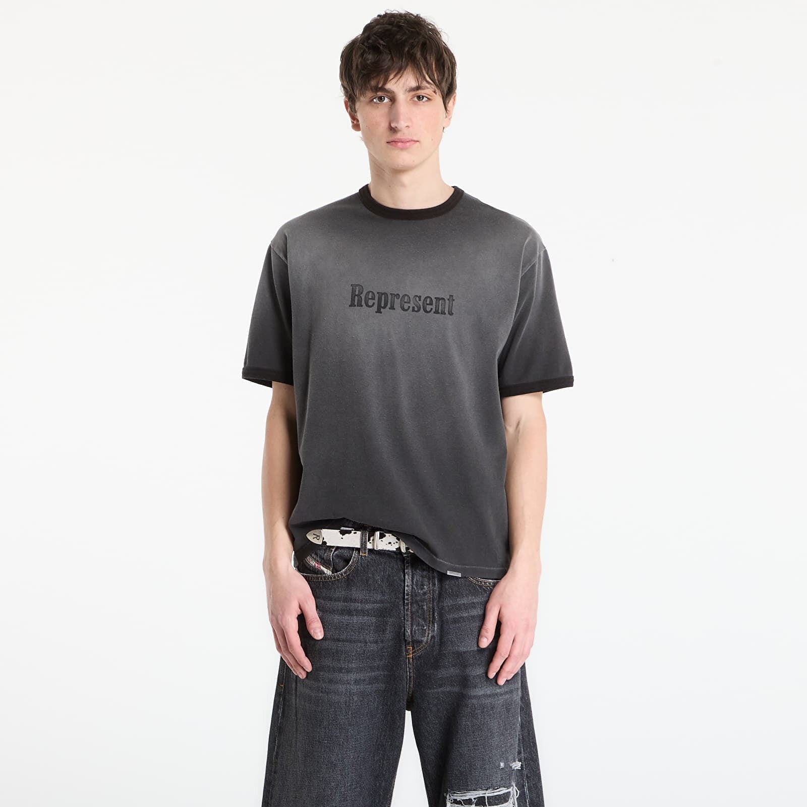 T-shirt REPRESENT Ringer T-Shirt UNISEX Stained Black XL