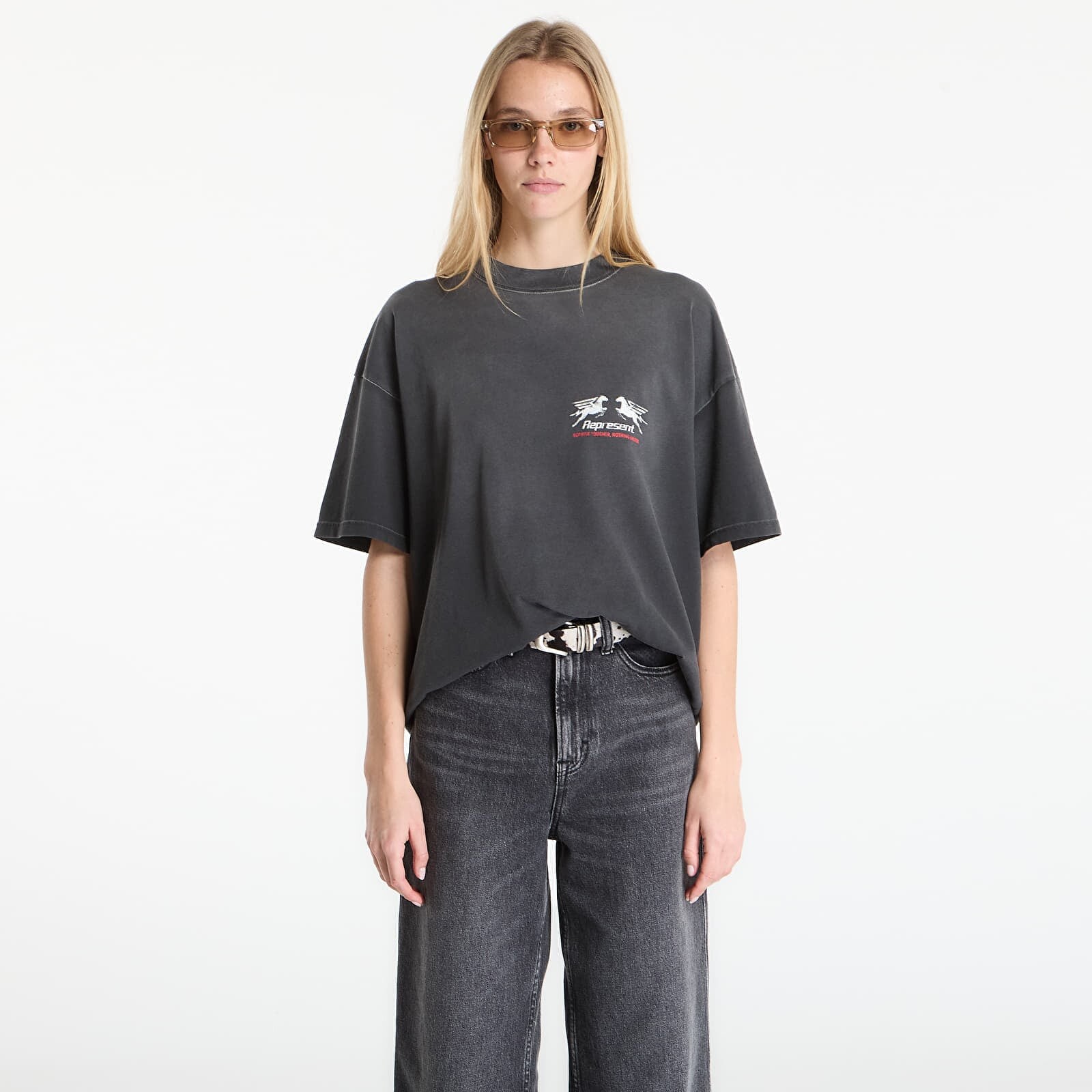 T-shirt REPRESENT 24 Hour Service T-Shirt UNISEX Stained Black XL