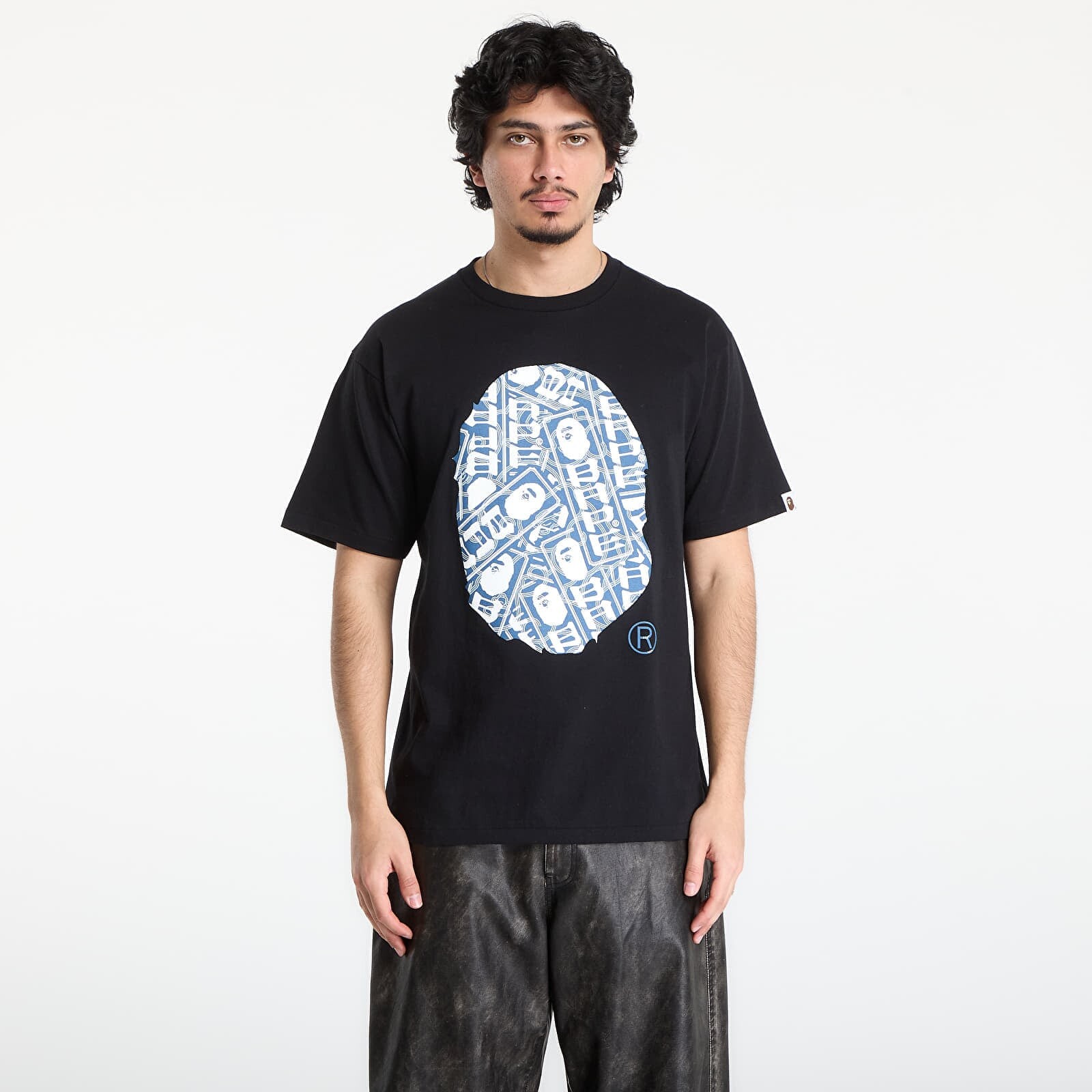 T-shirt A BATHING APE Japanese Cloud Camo Label Tee UNISEX Black M