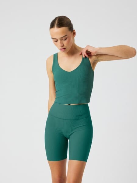 Björn Borg Studio Ribbed V-neck Top Green, L