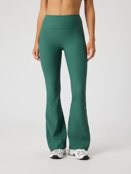 Björn Borg Studio Ribbed Flare Tights Regular Green, L