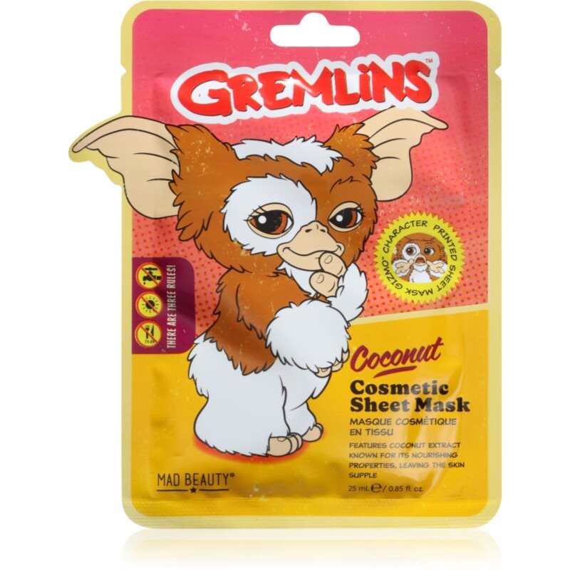 Mad Beauty Gremlins moisturising face sheet mask with hyaluronic acid 25 ml