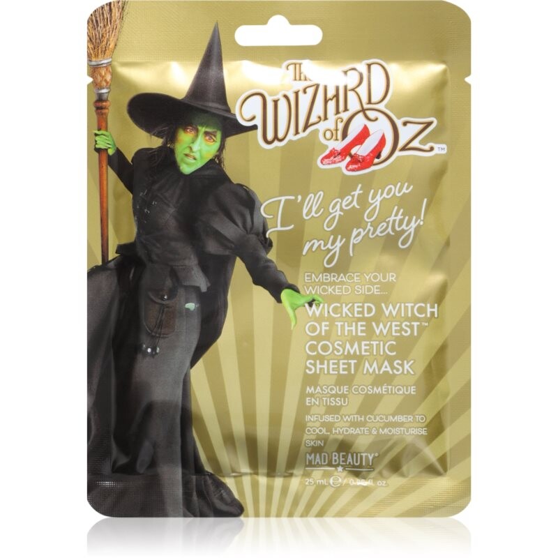 Mad Beauty Wizard of Oz Wicked Witch soothing sheet mask 25 ml