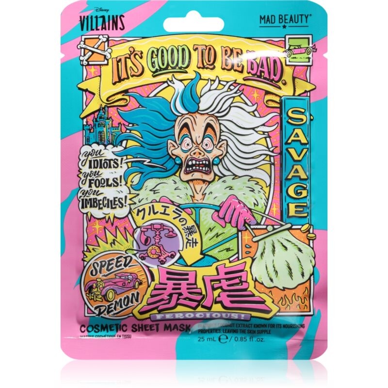 Mad Beauty Disney Villains Cruella nourishing sheet mask 25 ml