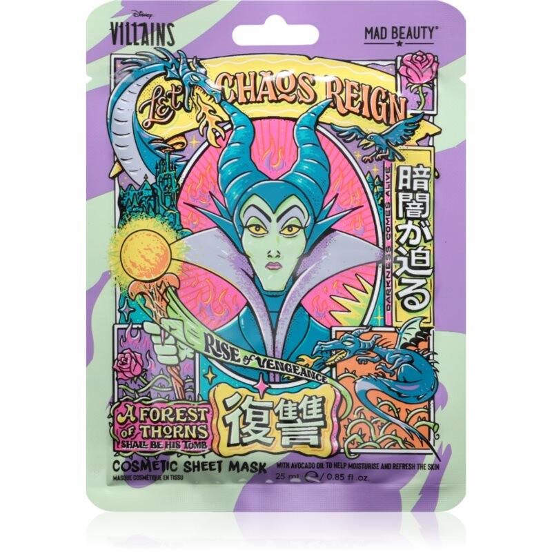 Mad Beauty Disney Villains Maleficent extra hydrating and nourishing sheet mask 25 ml