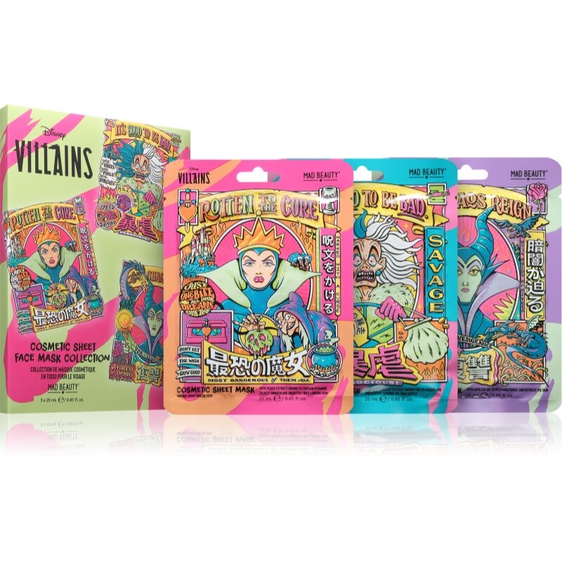 Mad Beauty Disney Villains sheet mask set