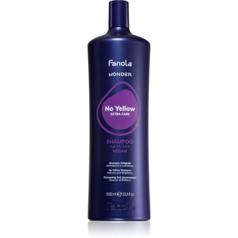 Fanola Wonder No Yellow Extra Care Shampoo shampoo for neutralising brassy tones 1000 ml