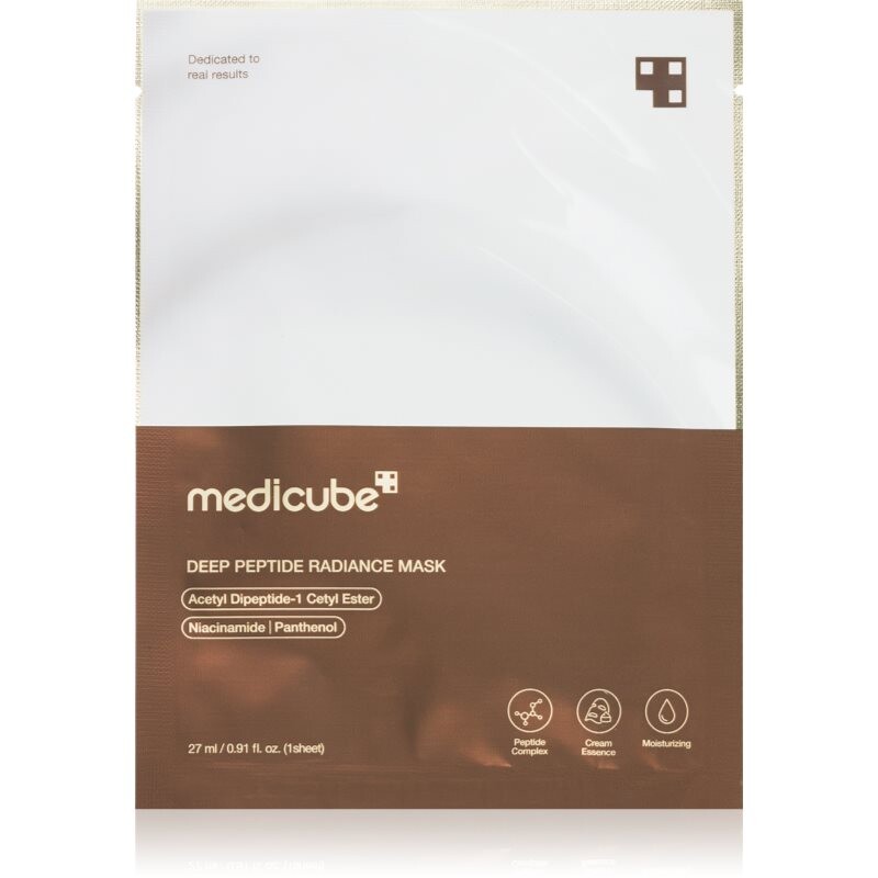 medicube Deep Peptide Radiance Mask moisturising face sheet mask for increased skin elasticity 27 ml