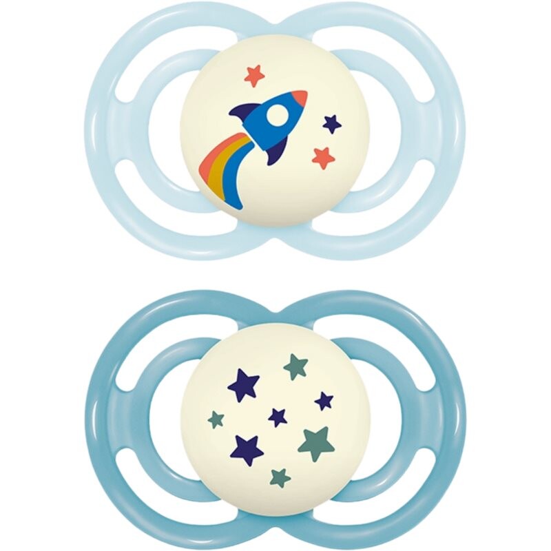 MAM Perfect Night 16m+ dummy Blue/ Turquoise 2 pc