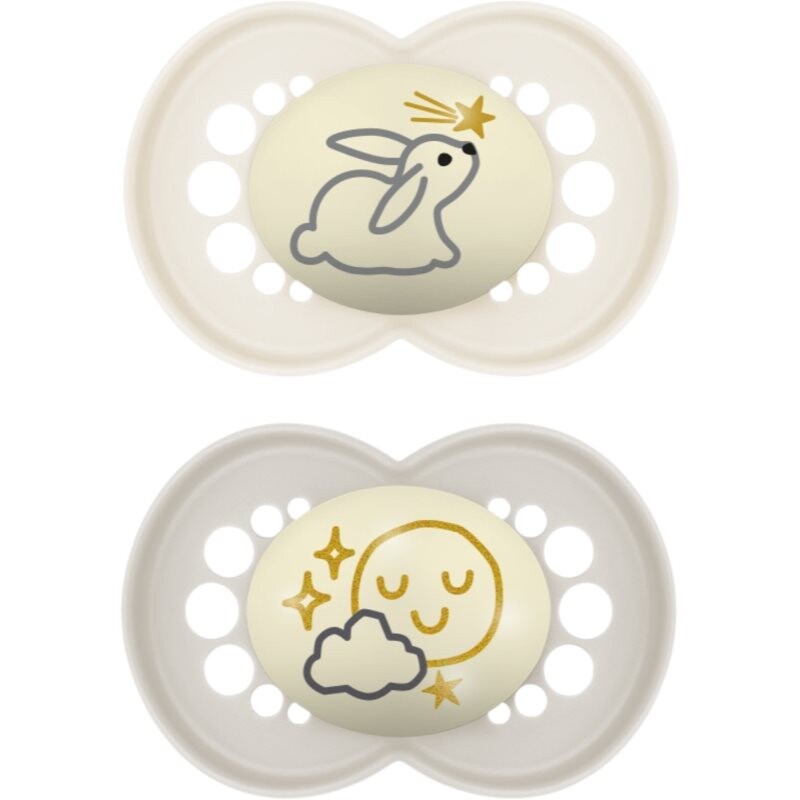 MAM Original Night 16m+ dummy Grey/ Beige 2 pc