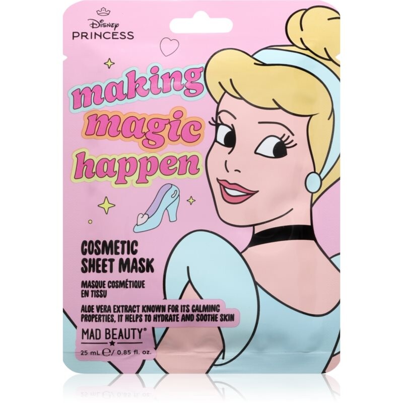 Mad Beauty Disney Princess Cinderella moisturising face sheet mask 25 ml
