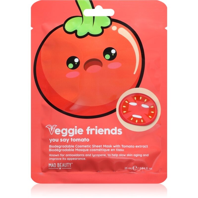 Mad Beauty Veggie Friends Tomato sheet mask with antioxidant effect 25 ml