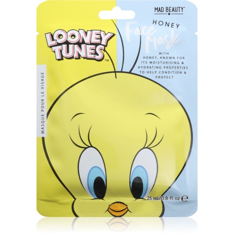 Mad Beauty Looney Tunes Tweety moisturising face sheet mask with soothing effect 25 ml
