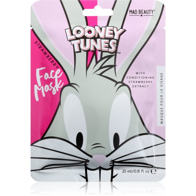 Mad Beauty Looney Tunes Bugs Bunny moisturising face sheet mask with revitalising effect 25 ml