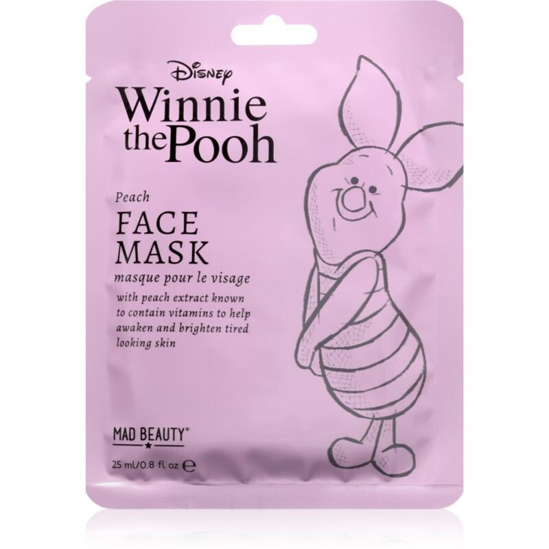 Mad Beauty Winnie The Pooh Piglet brightening sheet mask 25 ml