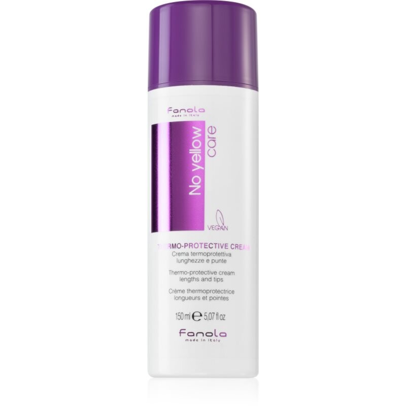 Fanola No Yellow Thermo-Protective Cream nourishing and heat protecting cream for blondes and highlighted hair 150 ml